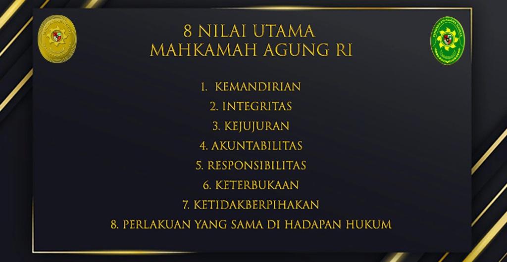 8 Nilai Utama MA RI